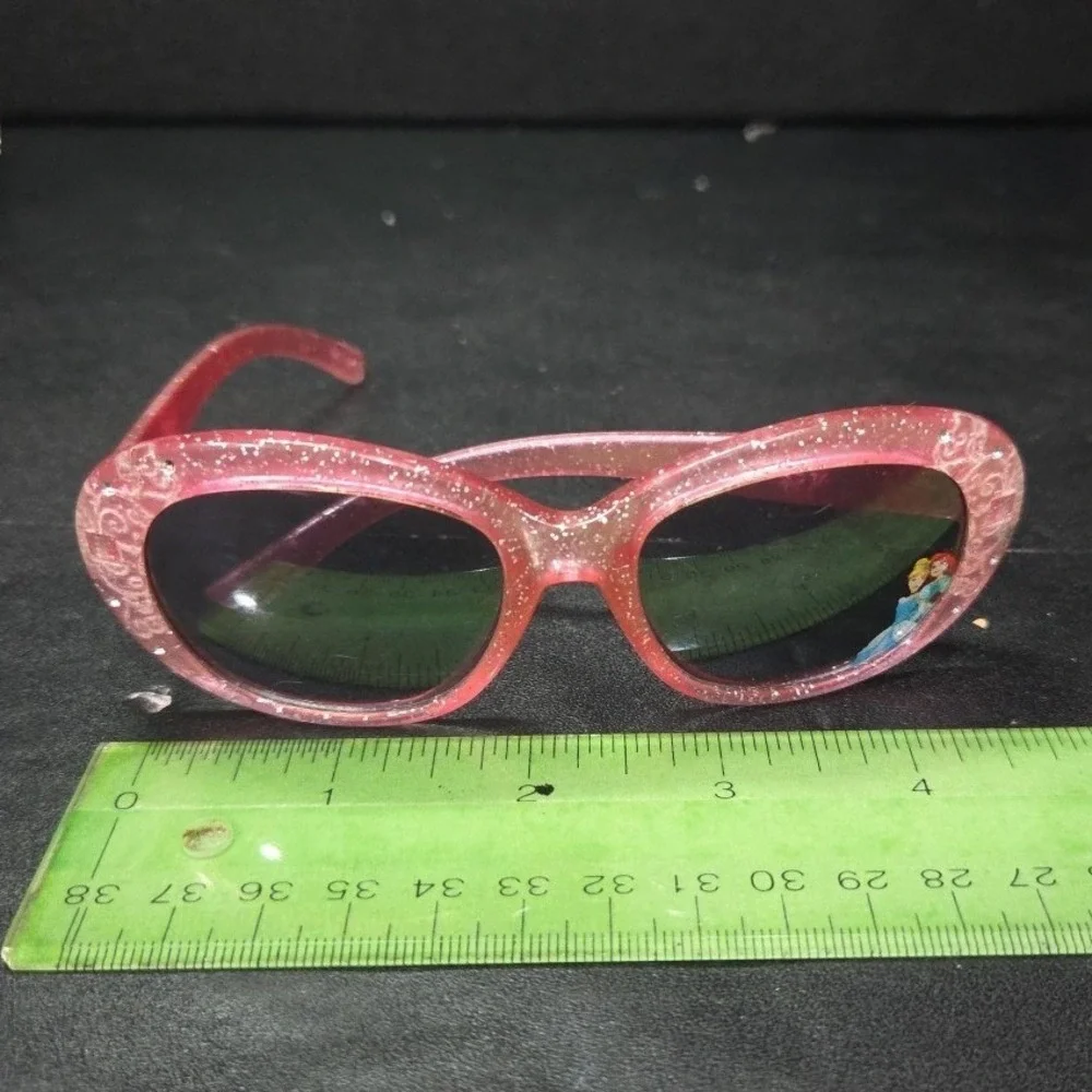 Disney Princess Kids‎ Pink Glitter Sunglasses, Ariel Cinderella Belle Rapunzel